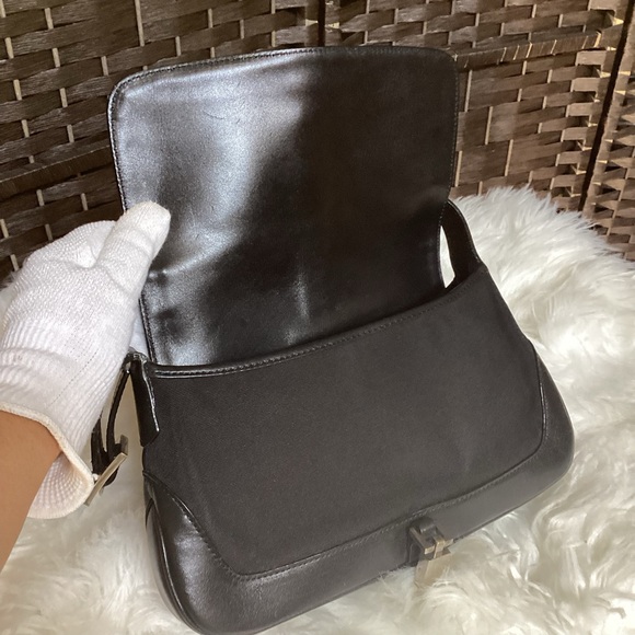 GUCCI Shoulder Bag 001 3824 leather Black SilverMetal Jackie - Picture 9 of 16